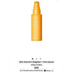 Allies of Skin Brighten + Firm Serum - Vibrant Orange - NWT